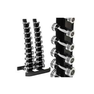  KROM KAPLAMA DUMBELL SET  RACK 1-10KG