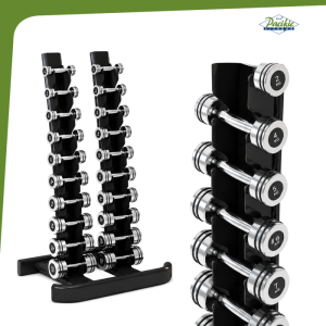  KROM KAPLAMA DUMBELL SET  RACK 1-10KG